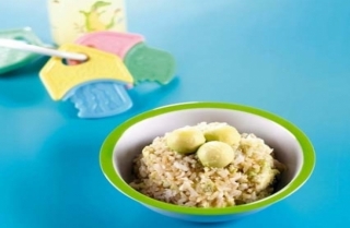 Arroz integral con palta y pescado Arroz integral con palta y pescado